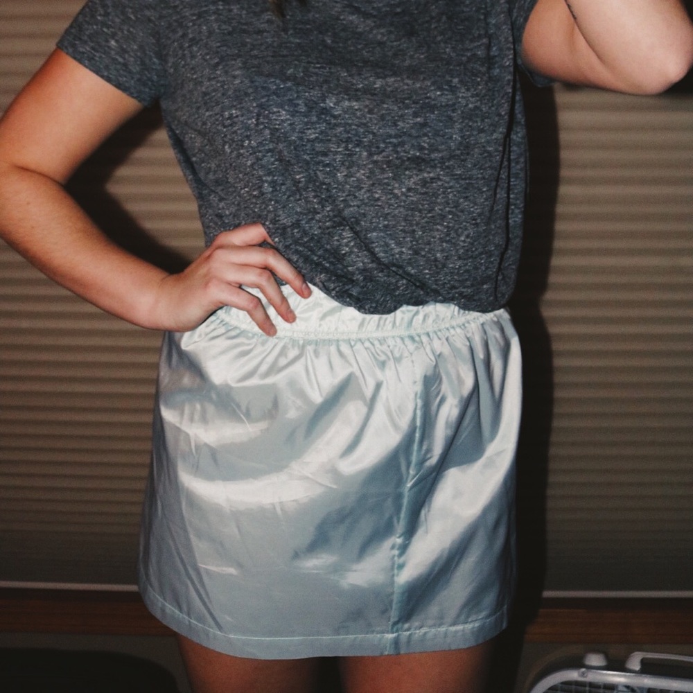 metallic skater skirt